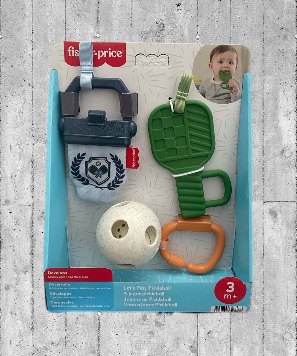 Fisher-Price Mini Me Moments Let's Play Pickleball Set, 3pk - Sports-Themed Baby